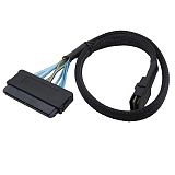 XT-XINTE Internal Mini SAS 4i SFF-8087 36 Pin to SAS 32 Pin SFF-8484 Cable for Controller to Backplane Data Cable Latch Cable