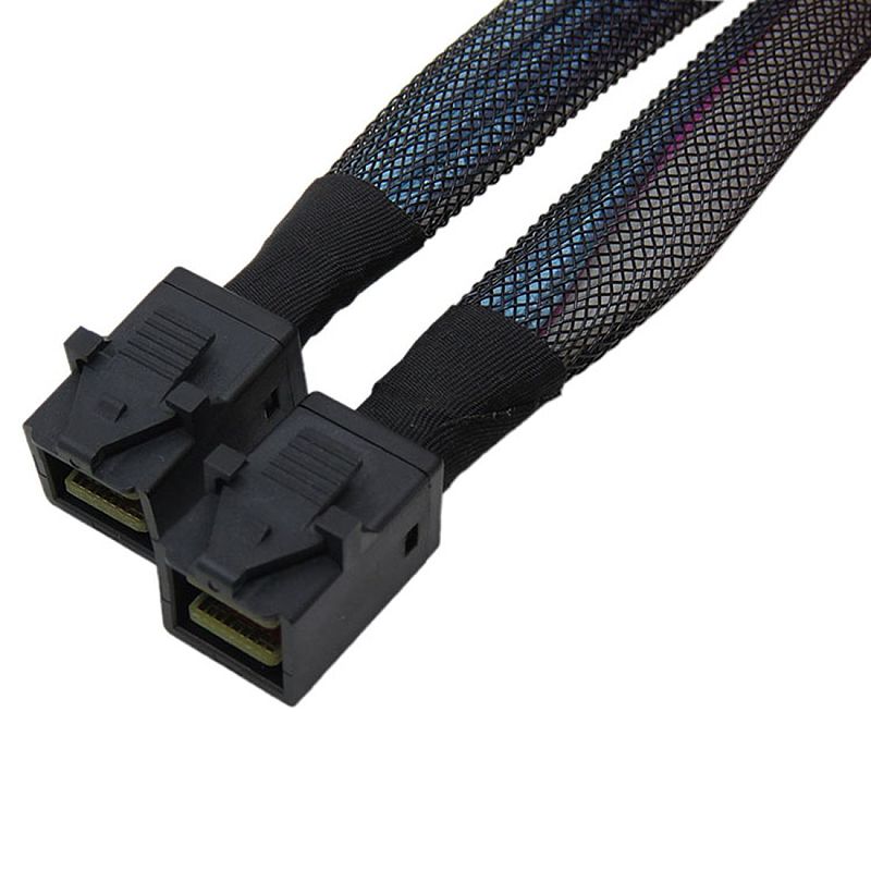 XT-XINTE 50cm/100cm Mini SAS HD SFF 8643 Cable Internal SFF-8643 SAS Cable Mini SAS SFF-8643 to 8643 Cable Adapter for Computer Hard Disk