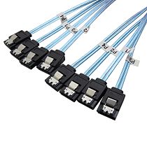 XT-XINTE SAS SATA Cable Mini-SAS SFF-8087 to 4 SATA Cable Mini SAS 4i SFF8087 36P To 4 SATA 7P Cable 12Gbps 50cm Hard Drive Data Cable