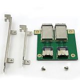 XT-XINTE Dual Mini SAS for Internal SFF-8087 SAS 36P to 2 Port External HD SAS26P SFF-8088 Front Panel PCI SAS Card Adapter