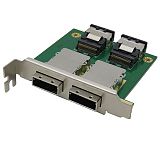 XT-XINTE Dual Mini SAS for Internal SFF-8087 SAS 36P to 2 Port External HD SAS26P SFF-8088 Front Panel PCI SAS Card Adapter