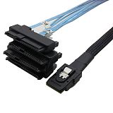 XT-XINTE SAS 36P Cable Mini-SAS SFF-8087 to 4*SFF-8482 SAS 29P with 15Pin Power Cable 12Gbps 50cm/100cm SATA Transmission Cable