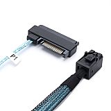 XT-XINTE SAS SATA Cables SFF-8643 To 4 SFF-8482 Internal Mini SAS HD to 4 29pin SFF-8482 Connector with SAS 15pin Power Port 12GB/S Cable