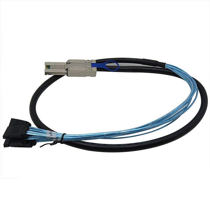 XT-XINTE SAS to SATA Cable SFF-8088 TO 4 SATA 7Pin Mini SAS 26P SFF-8088 TO 4SATA 12Gbps Array Card Hard Disk Data Cable 1M 2M