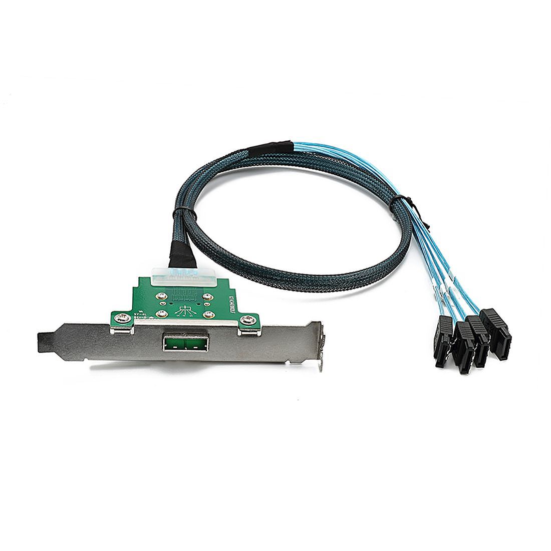 US 11.60 XTXINTE MINI SAS 26 Pin SFF8088 Female to 4*SATA Reverse