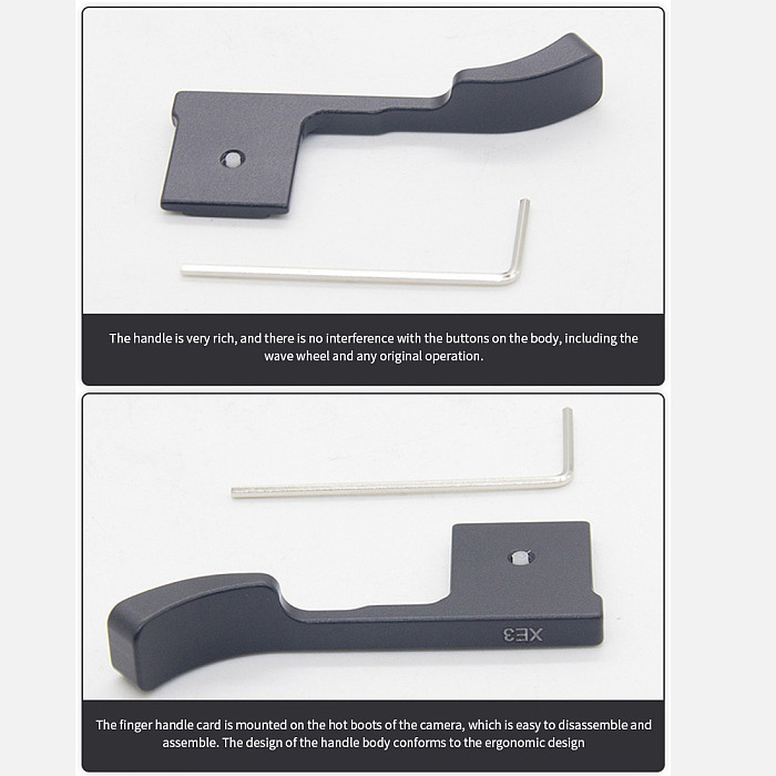 BGNING Hot Shoe Handle Micro Single Camera Finger Grip Thumb Handle Finger Handle for Fuji X-E3 X-E2S SLR Camera ​