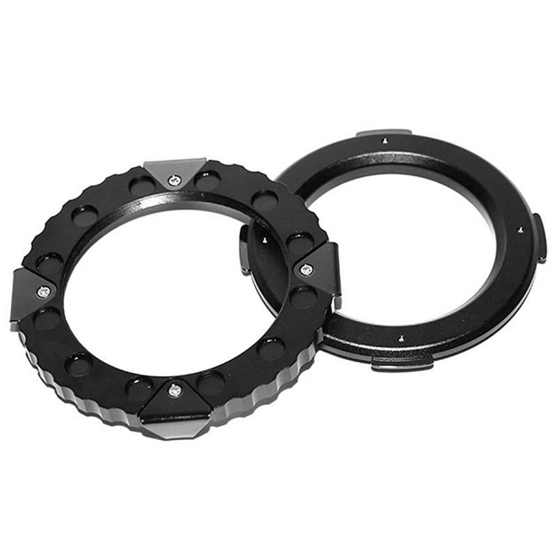 NiteScuba M67 Screw Port Magnetic Adapter Ring Macro Lens Magnetic Quick Release Ring Male Part Female Part Rotating Lens for Diving Camera Wide-angle Lens Macro Lens