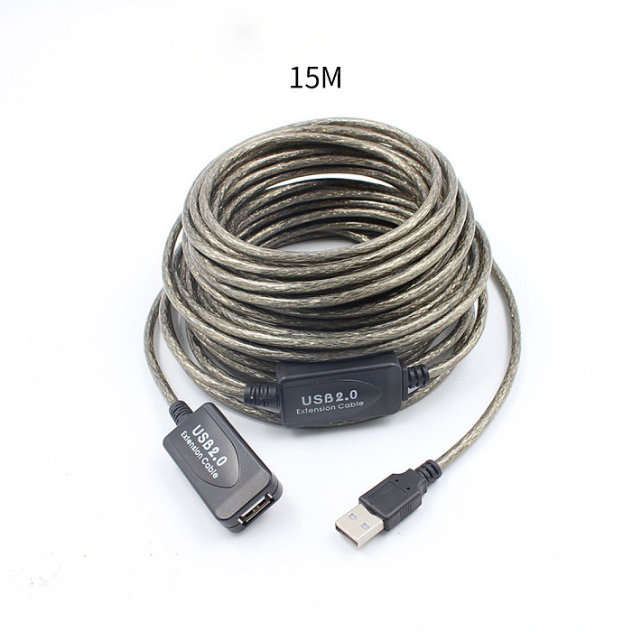 XT-XINTE USB2.0 Signal Amplification Extension Cable Extender for All Kinds of Long-distance USB Device Connection
