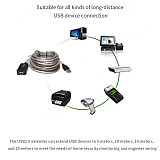 XT-XINTE USB2.0 Signal Amplification Extension Cable Extender for All Kinds of Long-distance USB Device Connection