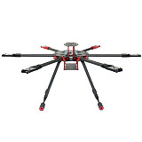 QWinOut Q705 Six-axls Folding Arm Hexacopter Aircraft Frame Kit 705MM 6-Axls Airframe with Landing Gear Skid for DIY Drone