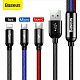 Baseus 3 in 1 Charger Cable USB to iPhone Type C Micro USB 3.5A Charging Lead