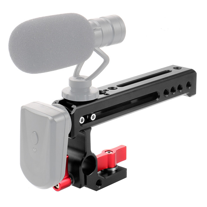 FEICHAO BSB-1C-R Aluminum Alloy CNC Camera SLR Rabbit Cage Kit Universal Handle 15mm Rail Hole Adjustable Handle Cold Shoe Extension Accessories with 3/8*10mm Screw