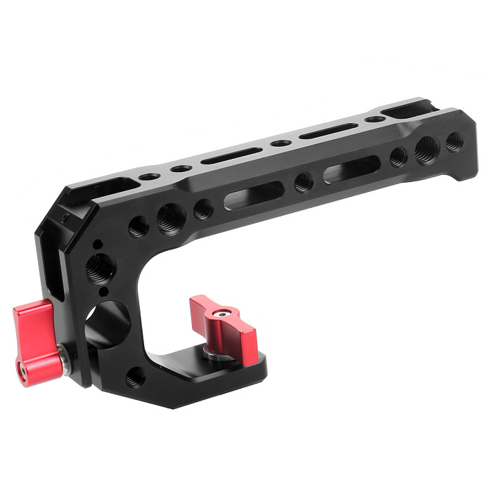 FEICHAO BSB-2C-R Aluminum Alloy CNC Camera SLR Rabbit Cage kit Universal Handle 15mm Rail Hole Cold Shoe Extension Accessories with 3/8*10mm Screw
