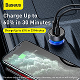 Baseus Car Charger 65W QC4.0 USB Type C Fast Charging Adapter for iPhone MacBook