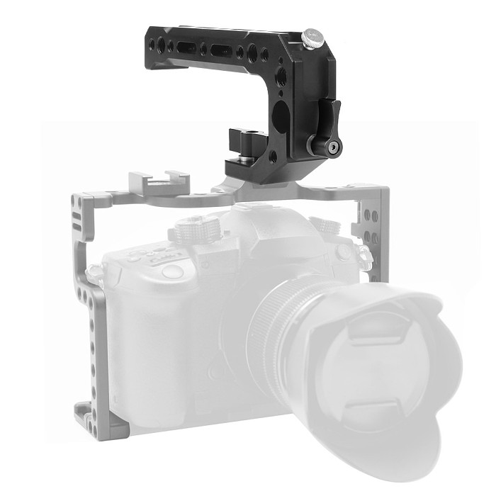FEICHAO BSB-2 Aluminum Alloy CNC Camera SLR Rabbit Cage Kit Universal Multi-function Handle Cold Shoe Extension Accessories 15mm Rail Hole with  3/8*10mm Screw