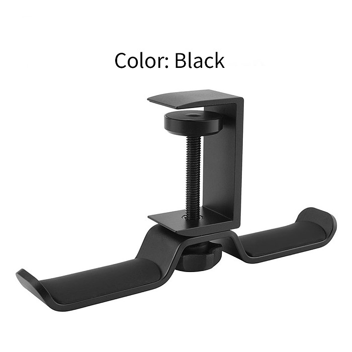 XT-XINTE 360 Degree Rotating Headphone Holder 2 in 1 Headphone Holder Metal Wall Hook Rotating Desk Stand for Headphone