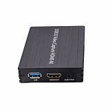 XT-XINTE USB 3.0 4K 60Hz HDMI Video Capture Card to USB 3.0 Dongle Game Streaming Live Streaming with MIC 3.5mm Gamepad Audio Input