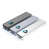 XT-XINTE M2 SSD Case NVME Enclosure Built in M.2 Cooling Fan USB to USB Type C 3.1 Adapter for NGFF PCIE M Key / B & M Disk Key Case