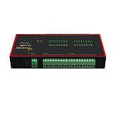 DIEWU EtherCAT Slave IO Module 8 Channels 16 Input 16 Output NPN Input Module 100Mbps with Dual RJ45 Port AB Phase Encoder