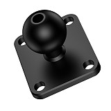 QWINOUT Aluminum Alloy Square Mounting Base with 25mm Ball Head Bracket Mount for Motorcycle Bicycle