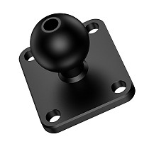 QWINOUT Aluminum Alloy Square Mounting Base with 25mm Ball Head Bracket Mount for Motorcycle Bicycle