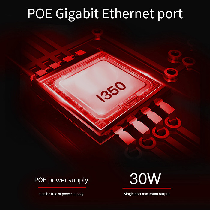 DIEWU POE PCI-E Network Card POE 10/100/1000M Gigabit Ethernet Converter Network LAN Adapter for POE Camera Visual Capture Card