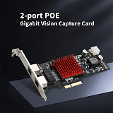 DIEWU POE PCI-E Network Card POE 10/100/1000M Gigabit Ethernet Converter Network LAN Adapter for POE Camera Visual Capture Card