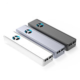 XT-XINTE M2 SSD Case NVME Enclosure Built in M.2 Cooling Fan USB to USB Type C 3.1 Adapter for NGFF PCIE M Key / B & M Disk Key Case
