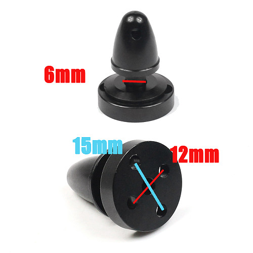 FEICHAO Brushless Motor Propeller Clip Hole Distance 12 * 15mm Black / 12 * 12mm Bullet Silver Metal Paddle Clamp for 3508 4108 Motor