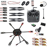 QWinOut Q705 Helicopter DIY Racing Drone Kit T18/AT9S/FS-i6/AT10 Remote Control APM /PIX Flight Control 40A ESC