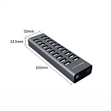 Acasis 20 Port USB 2.0 Hub Charger Switch Splitter Powered Adapter High Speed for Desktop/Laptop/PC/Phone