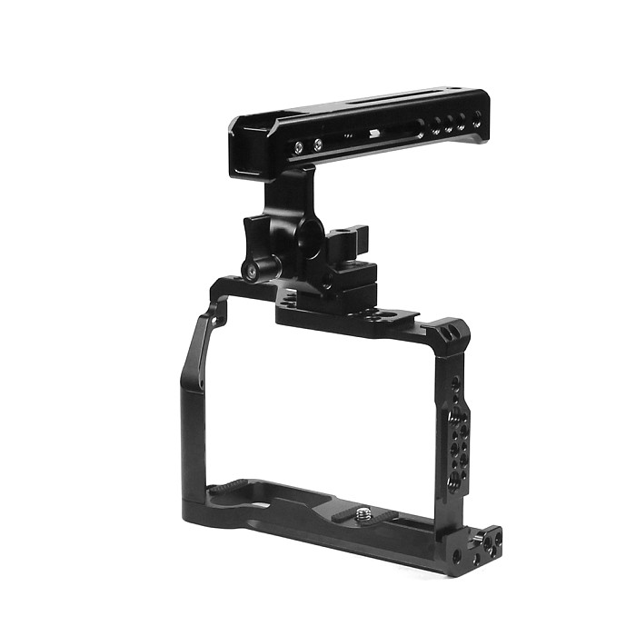 BGNING BTL-FT3 Aluminum Alloy XT2/XT3 Rabbit Cage Expansion Camera Protection Frame Tripod Expansion Platform Handheld Cold Shoe Holder Fill Light Lamp Holder for Fuji XT2/XT3