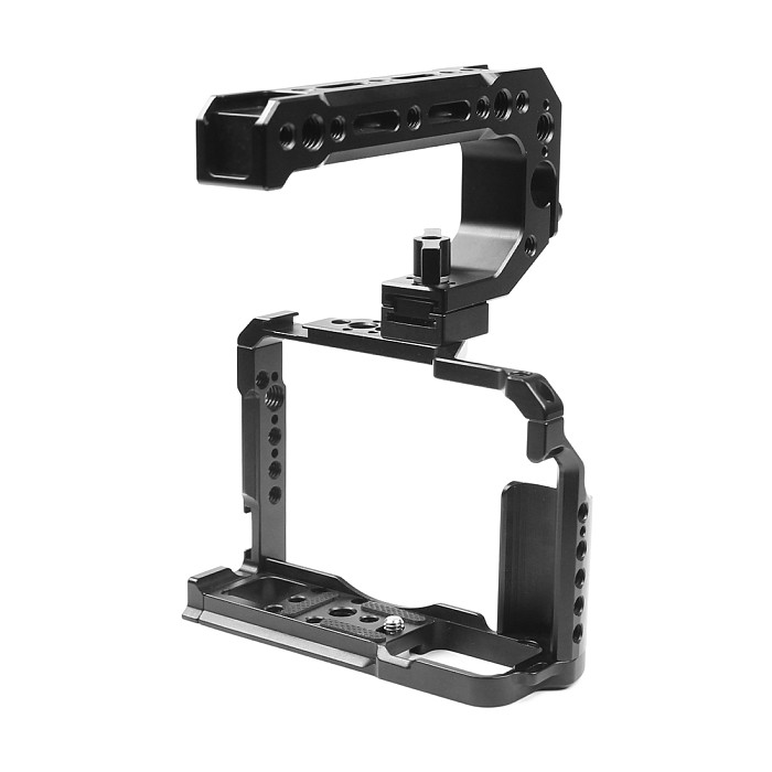 FEICHAO BTL-FT30 Aluminum Alloy XT20/XT30 Rabbit Cage Camera Protection Frame Tripod Expansion Platform Handheld Camera Cold Shoe Holder Fill Light Lamp Holder for Fuji XT20/XT30
