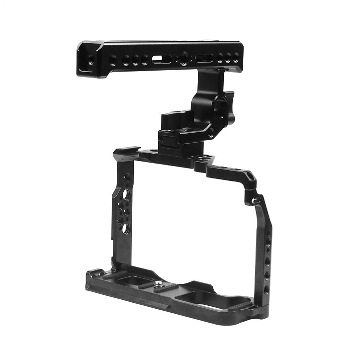 BGNING BTL-FT3 Aluminum Alloy XT2/XT3 Rabbit Cage Expansion Camera Protection Frame Tripod Expansion Platform Handheld Cold Shoe Holder Fill Light Lamp Holder for Fuji XT2/XT3