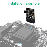 XT-XINTE USB 3.0 (3.1 Gen 2) Internal IDC 20 Pin Motherboard Header to A-Key 20Pin Female Header Converter for Type C Panel Mount Adapter