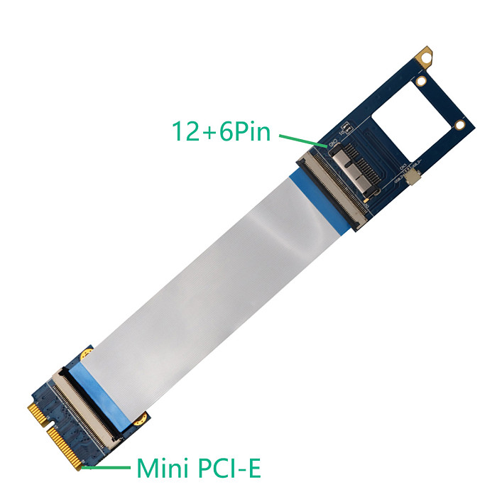 XT-XINTE Mini PCI-E to BCM94360CD Network Card Adapter Card Flexible Extender Cable for Mac OS Hackintosh