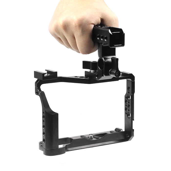 BGNING BTL-FT3 Aluminum Alloy XT2/XT3 Rabbit Cage Camera Protection Frame Tripod Expansion Platform Handheld Camera Accessories Cold Shoe Holder Fill Light Lamp Holder for Fuji XT2/XT3 Camera