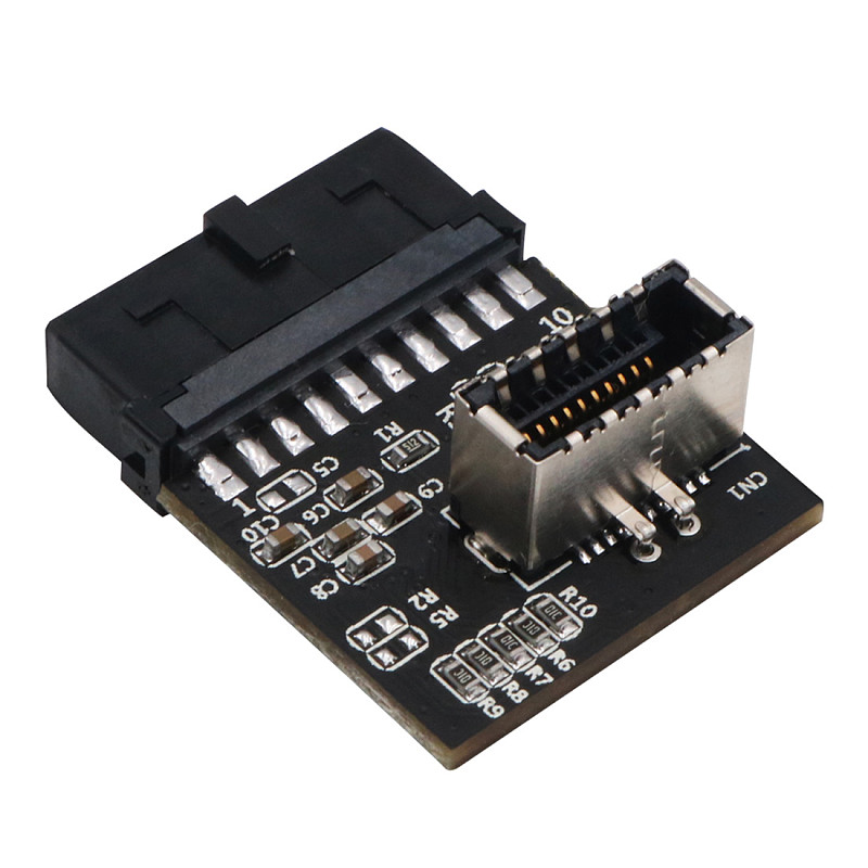 XT-XINTE USB 3.0 (3.1 Gen 2) Internal IDC 20 Pin Motherboard Header to A-Key 20Pin Female Header Converter for Type C Panel Mount Adapter