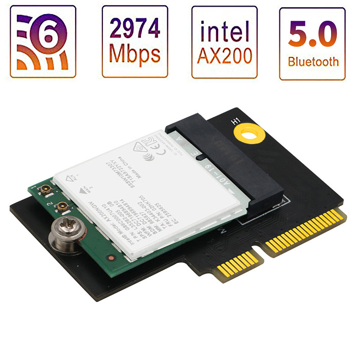 XT-XINTE M.2 for NGFF key E to Half-size Mini PCI-E Adapter for WiFi6 AX200, 9260, 8265 ,8260 ,7265 Card and Y510P Model