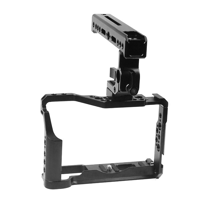 BGNING BTL-FT3 Aluminum Alloy XT2/XT3 Rabbit Cage Expansion Camera Protection Frame Tripod Expansion Platform Handheld Cold Shoe Holder Fill Light Lamp Holder for Fuji XT2/XT3