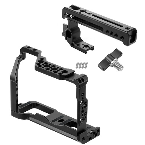 BGNING BTL-FT3 Aluminum Alloy XT2/XT3 Rabbit Cage Camera Protection Frame Tripod Expansion Platform Handheld Camera Accessories Cold Shoe Holder Fill Light Lamp Holder for Fuji XT2/XT3 Camera