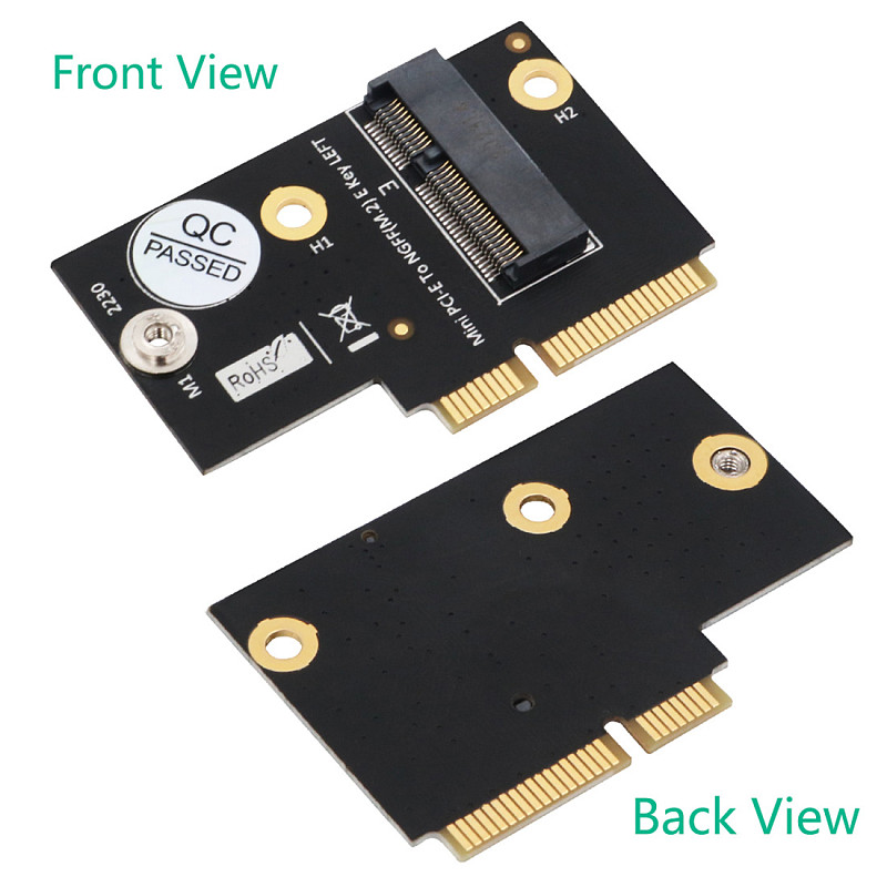 XT-XINTE M.2 for NGFF key E to Half-size Mini PCI-E Adapter for WiFi6 AX200, 9260, 8265 ,8260 ,7265 Card and Y510P Model
