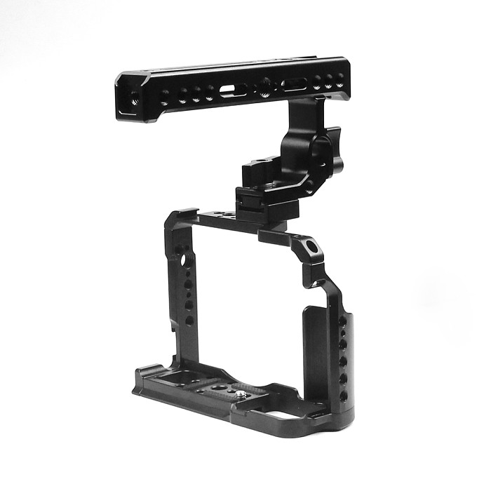 FEICHAO BTL-FT30 Aluminum Alloy XT20/XT30 Rabbit Cage Camera Protection Frame Tripod Expansion Platform Handheld Cold Shoe Holder Fill Light Lamp Holder for Fuji XT20/XT30