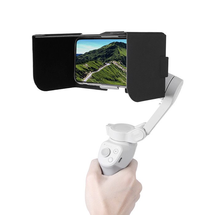 Sunnylife Foldable Mobile Phone Hood Anti-reflective Sunshade Magnetic Leather For DJI Osmo4 Camera