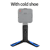 BGNING 360 Rotation Vertical 2 in 1 Mini Desktop Tripod Phone Mount Holder Stand Bracket for 58mm-85mm Mobile Clip Clamp with Cold Shoe