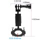 FEICHAO Aluminium 360 Rotation Bike Clamp SLR Cage Extension Arm Mount Bracket Hot Shoe Adapter for Insta360 One R for Gopro 9 8 Cameras