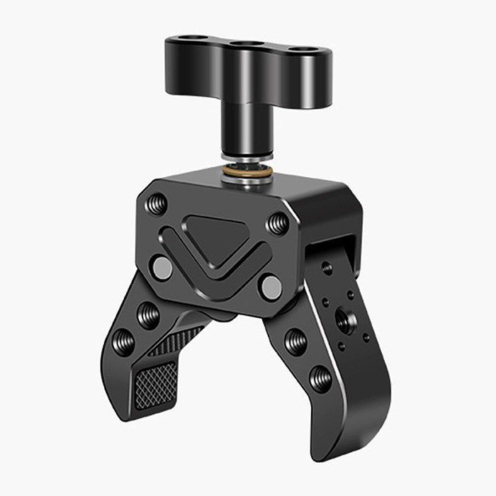 FEICHAO Super Clamp Black Knob Crab Claw Magic Arm Clamp with Mini Magic Arm Multi-Function Dual Ball Head for SLR Camera Monitor