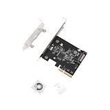 XT-XINTE USB 3.2 PCIE PCI Express Expansion Card PCI-E 4X to USB3.2 Gen2 x2 Type-c Host Controller Card 20Gbps for Desktop