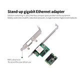 XT-XINTE Network Cards M.2 A Key and E Key to 1 Port 10/100/1000Mbps Gigabit Ethernet Network Card Internet Lan Network Adapter
