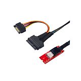 XT-XINTE M.2 M-Key PCIe 3.0 to Oculink SFF-8612 Host Adapter with SFF-8611 to SFF-8639 Cable for 2.5  NVMe U.2 (SFF-8639) SSD